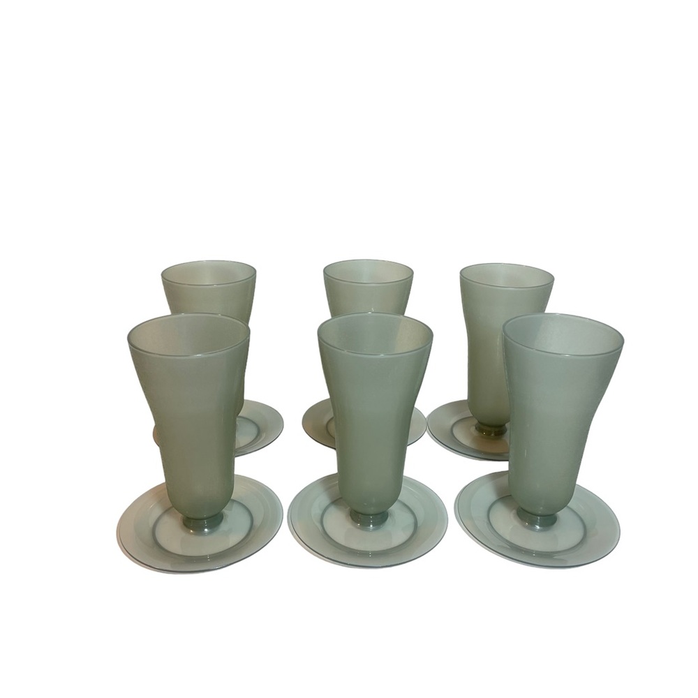 Tupperware Tall Parfait Cups set Sundae Gelatin Dessert Smoke Gray 754 6